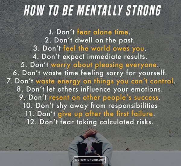 how to be mentally strong