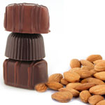 chocolate and almonds