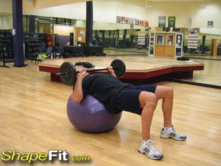 exercise-ball-chest-lying-barbell-chest-press