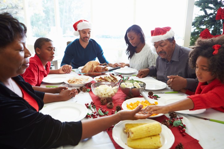 family Christmas dinner prayer