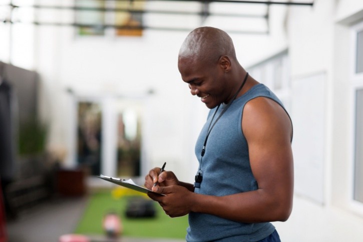 African American Black male personal trainer