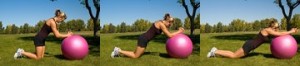 exercise ball for a flat belly ab roll