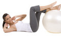 exercise ball for a flat stomach side crunches