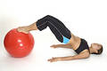 exercise ball for a flat tummy bridge exercise