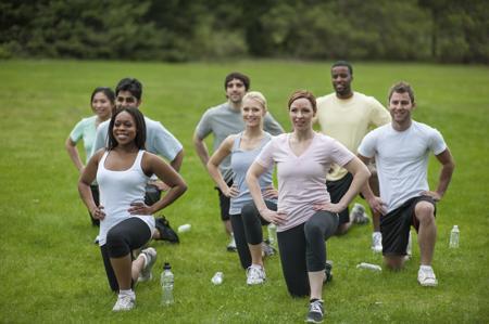 Outdoor fitness group