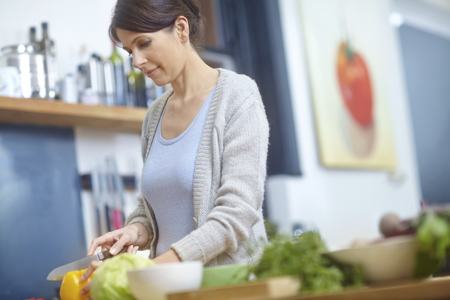 Woman Preparing Meal