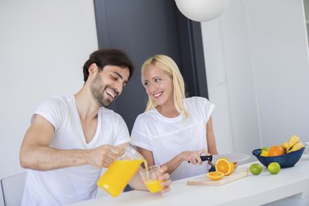 Couple Doing Breakfast