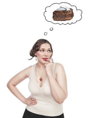 Woman Dreaming About Cake
