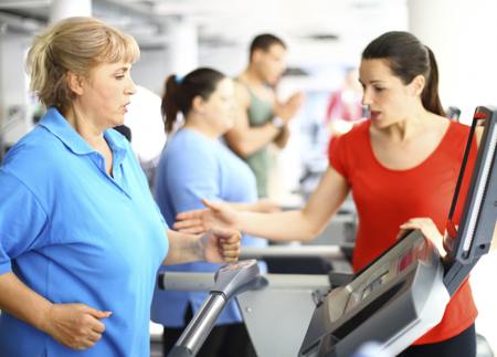 Woman doing weight loss exercise