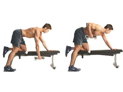 Single Arm Bend Over dumbbell row exercise