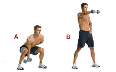 Single Arm Squat and swing exercise