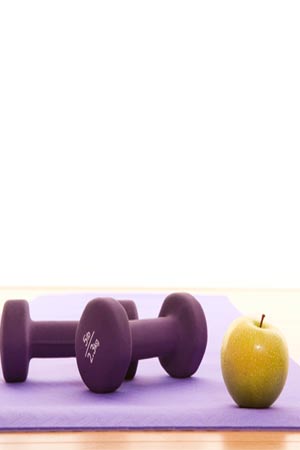 Fitness equipment and fruits