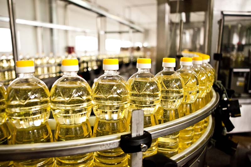 Factory for the production of edible oils. Shallow DOFF. Selective focus.