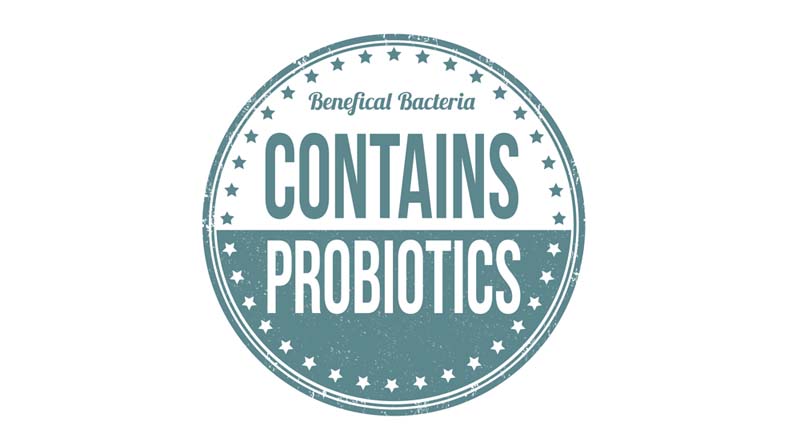 Contains probiotics stamp