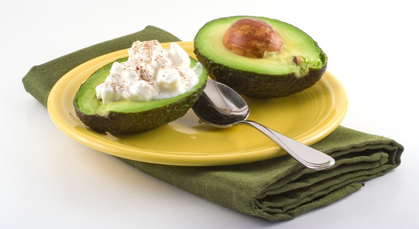 cottage cheese filled avocado