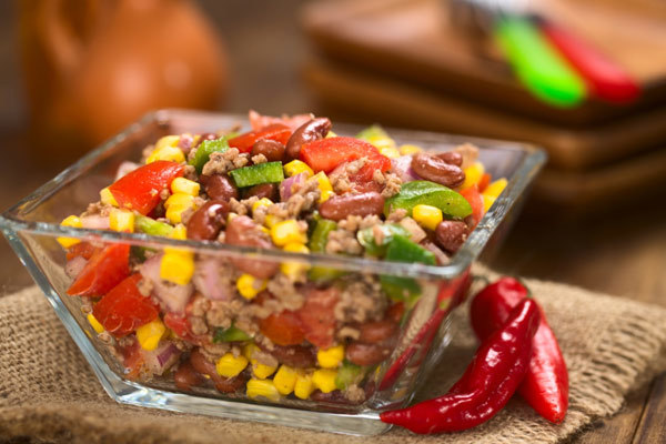 sweet corn and bell pepper salad