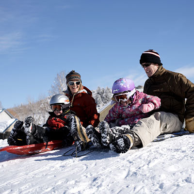 family-snow-sled