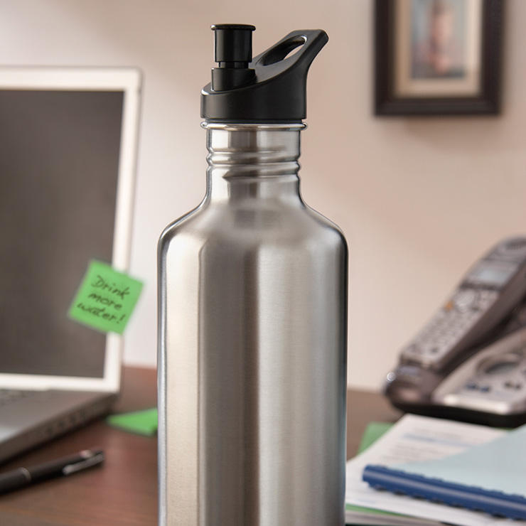 Refillable water bottle