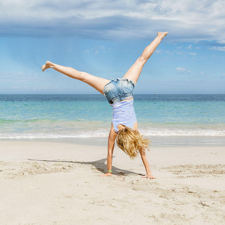 Cartwheel on the beach