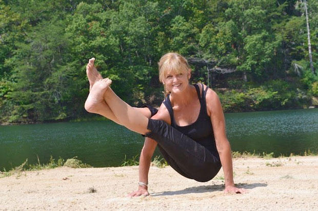 Paula Adams, 65, teaches yoga