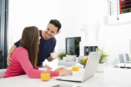 Man appreciating his girlfriend